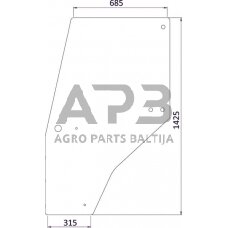 Case IH 3230 144969A1KR Durų stiklas