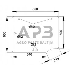 Case IH 3230 D7099 galinio lango viršutinė dalis