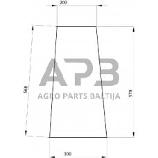 Case IH 4210 D7092 Apatinis priekinis stiklas