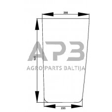 Case IH 4230 D7011L apatinis priekinis stiklas