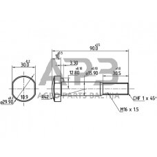 Case IH 433 5112385N Rato ratlankio varžtas NH