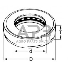 Case IH 433 F33242INA traukos rutulinis guolis 40x61.4x7.8 INA/FAG