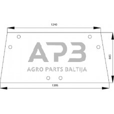 Case IH 440 1332383C1N Galinio lango viršutinė dalis