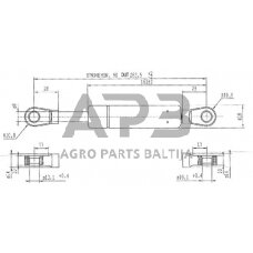 Case IH 485 / 485XL CA052159 Dujinis statramstis L283.5mm 380N Stabilus