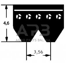 Case IH 5120 8PK1500 rumbuotas diržas 8 briaunos PK x1500mm Optibelt