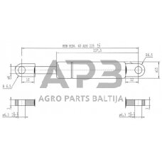 Case IH 5120 CA105244 Dujinis statramstis L225mm 75N Stabilus