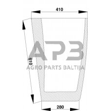 Case IH 5120 D7303 Apatinis priekinis stiklas