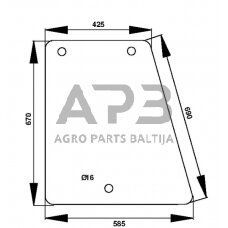 Case IH 5120 D7310 Šoninis langas