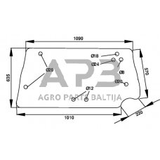 Case IH 5120 D7311 Galinio lango viršutinis CI