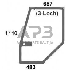 Case IH 5130 1330931C2N Durų stiklas