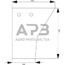 Case IH 540 1989741C1N Durų stiklas apatinis