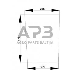 Case IH 540 D7403 Apatinis priekinis stiklas