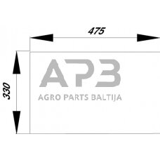 Case IH 584 AL28609 Fiksuotas galinio lango apačias