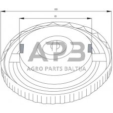 Case IH 633 FGP360801 Kuro dangtelis, atsparus biodyzelinui, ID.58mm x OD.82mm