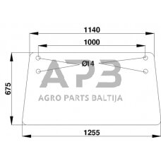 Case IH 733 D7408 Galinio lango viršutinė dalis