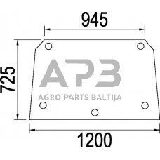 Case IH 745S 3226351R3N Galinio lango viršutinė dalis