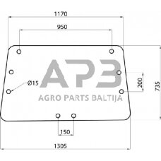 Case IH 745S D520483 Galinio lango viršutinė dalis