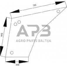 Case IH 840 1332486C1N Durų stiklas apatinis