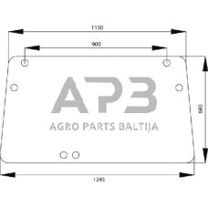 Case IH 840 1989731C1N Galinio lango viršutinė dalis