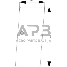 Case IH 840 1989739C1N Durų stiklo viršutinė dalis