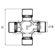 Case IH 956 / 956XL 070610007 Skersinis kakliukas, Ø 38x106 mm