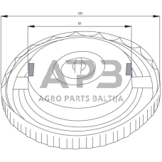 Case IH C42 FGP360801 Degalų dangtelis, atsparus biodyzelinui, ID.58mm x OD.82mm