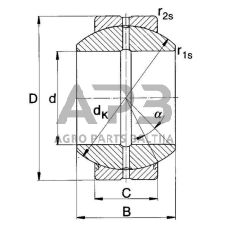 Case IH C42 GE25FO2RS Radialinis sferinis paprastas guolis 25x47x28/18mm, Mac Power