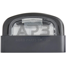 Case IH C55 2KA001386281 Valstybinio numerio apšvietimas 5W, stačiakampis, 12V, skaidrus, užsegamas, 105x63mm, ašmenų gnybtas, Hella