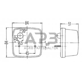 Case IH 1046 3148492R91 galinis žibintas Case - IH