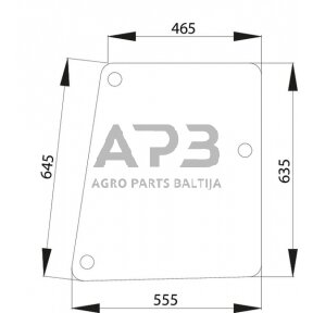 Case IH 1046 D520512B Šoninis langas