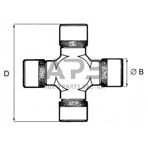 Case IH 1055 / 1055XL 070610004 Skersinis kakliukas, Ø 35x96,8 mm