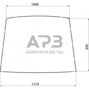 Case IH 1055 / 1055XL D7010 priekinis stiklas