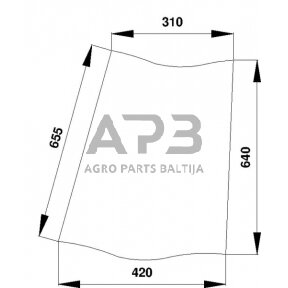 Case IH 1055 / 1055XL D7016 kamKaištisis stiklas