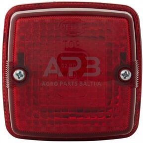 Case IH 1056 / 1056XL 2SA003014051 Kvadratinis galinis žibintas, 12/24V, raudonas, užsukamas, 84x51x84mm, Hella