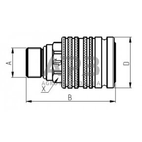 Case IH 1056 / 1056XL CPV0852215F Moteriška mova, 1/2"-M22x1,5-15L