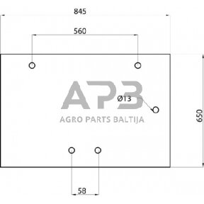 Case IH 1056 / 1056XL D7017 Galinio lango viršutinė dalis