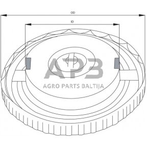 Case IH 1246 FGP360801 Kuro dangtelis, atsparus biodyzelinui, ID.58mm x OD.82mm