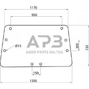 Case IH 1255 / 1255XL D520483 galinio lango viršutinė dalis