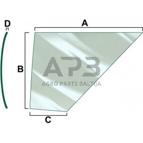 Case IH 1694 VPM7411 Apatinis durų stiklas