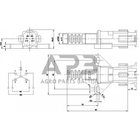 Case IH 2140 15150000 Stabdžių žibintų jungiklis