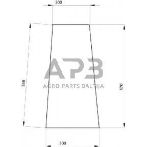 Case IH 3210 D7092 Apatinis priekinis stiklas