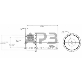 Case IH 3210 P522449 Oro filtras išorinis Donaldson