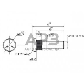 Case IH 3230 81816580N Rato varžtas NH