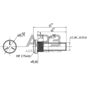 Case IH 385 81816580N Rato varžtas NH