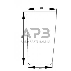 Case IH 4210 D7011L apatinis priekinis stiklas