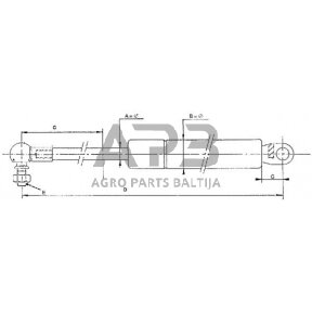 Case IH 440 CA075795 Dujinis statramstis L400mm 240N Stabilus