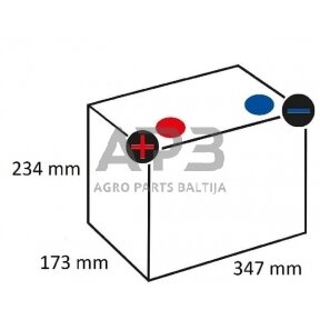 Case IH 485 / 485XL 610048068KR Baterija 12V 110Ah 680A JK: 664 Kramp