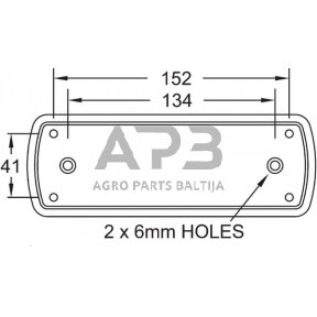 Case IH 495 / 495XL 900600LB Krypties ir padėties apšvietimas Halogeninis, priekis, stačiakampis, 12/24V, gintaras/baltas, užsukamas, 186x66x55mm, Britax