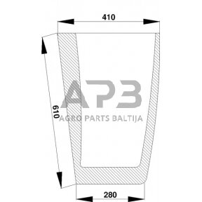 Case IH 5120 D7303 Apatinis priekinis stiklas