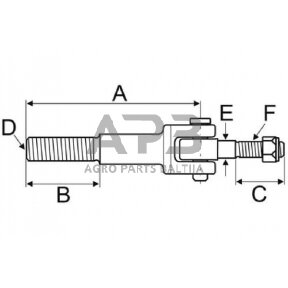 Case IH 5120 VPL3278 Galinio mazgo stabilizatorius